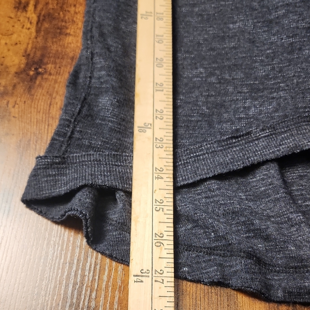 WE THE FREE | Free People Split Back Turtleneck Charcoal Exposed Seam Top | S - Picture 10 of 10